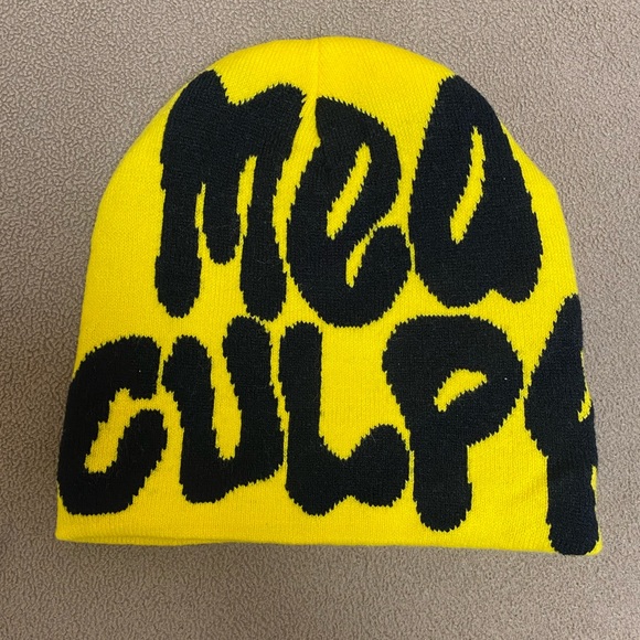 Yellow Mea Culpa Beanie - Picture 2 of 2